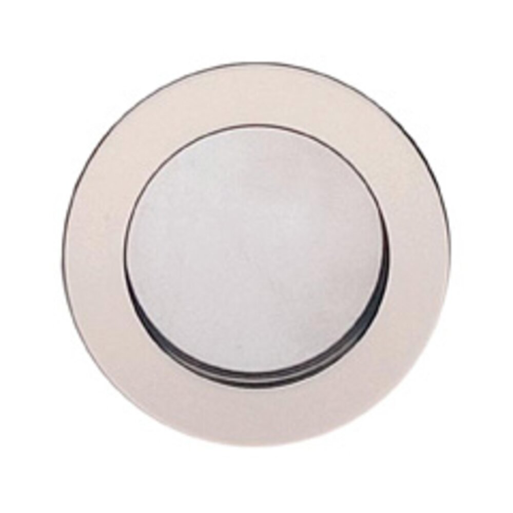 2" (51mm) Round Modern Recessed Pull in Polished Polished Nickel Lacquered