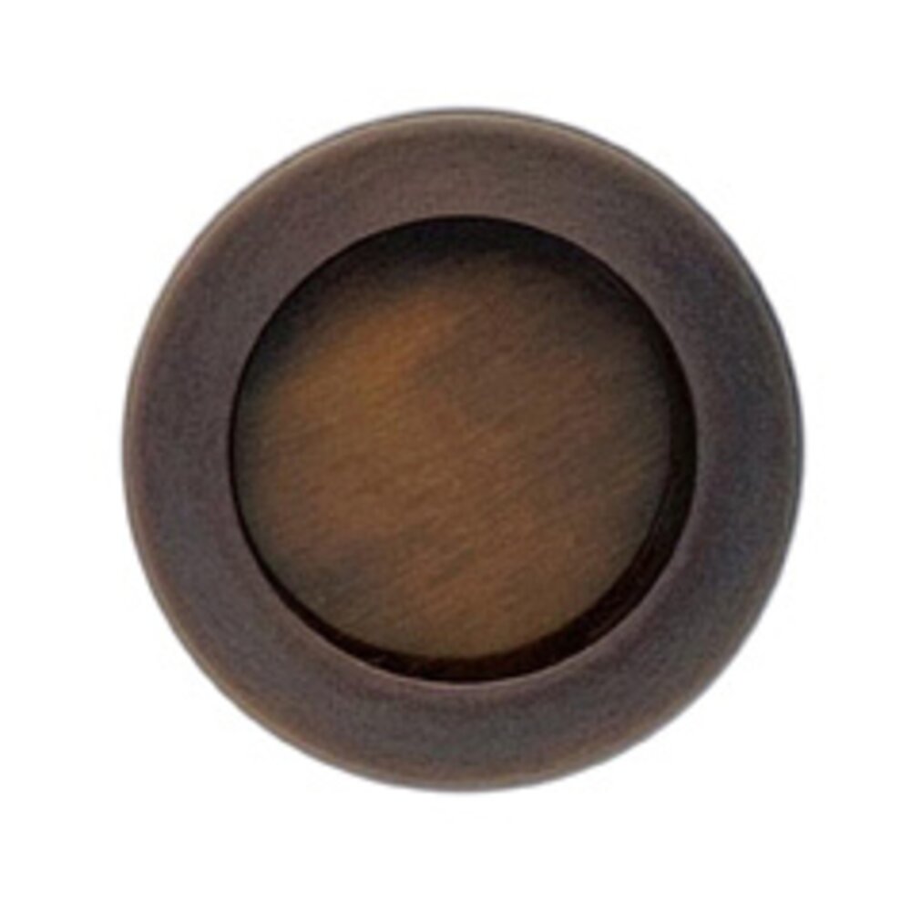 2" (51mm) Round Modern Recessed Pull in Shaded Bronze Lacquered