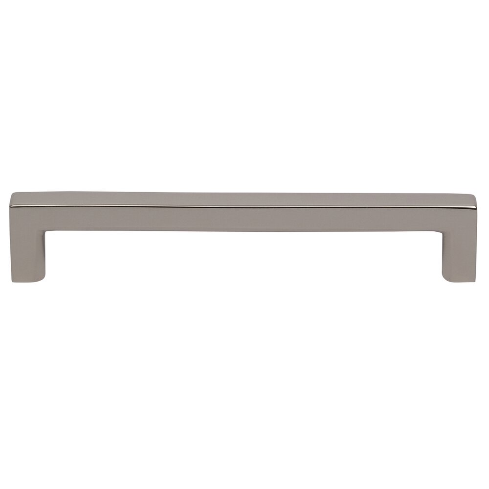 8" Centers Square Rounded Cabinet Pull in Polished Nickel Lacquered