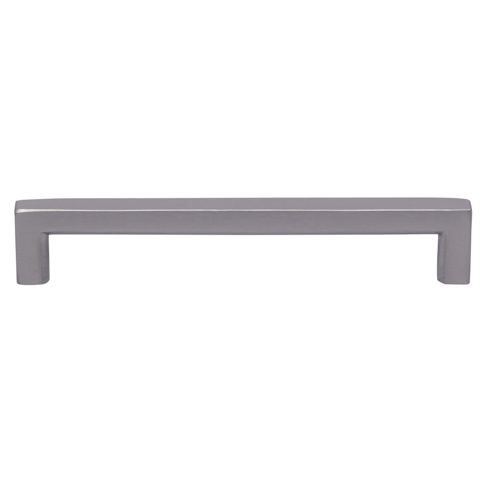 8" Centers Square Rounded Cabinet Pull in Satin Nickel Lacquered