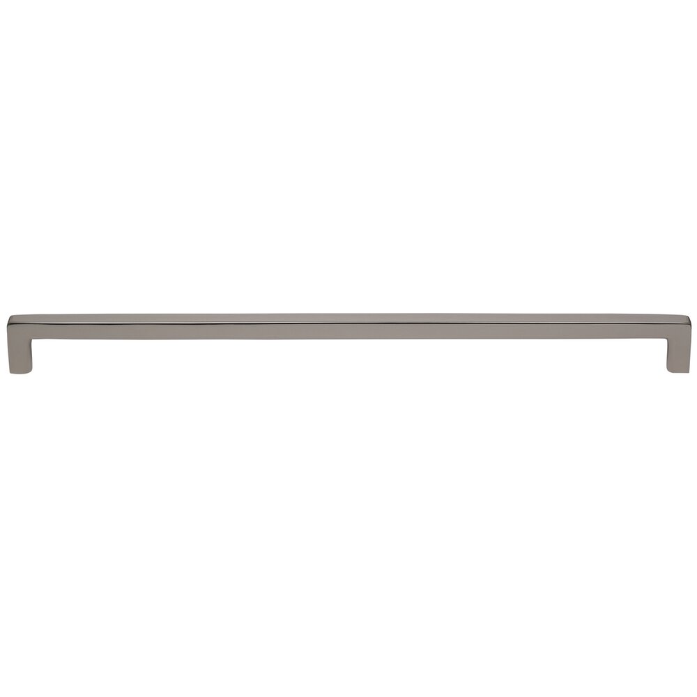 18" Centers Square Rounded Cabinet Pull in Polished Nickel Lacquered