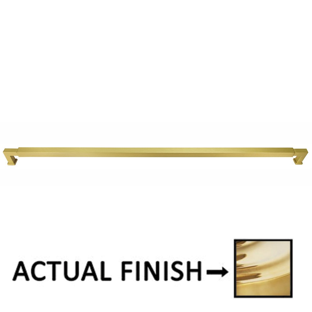 18" Centers Cabinet Pull In Polished Brass Unlacquered