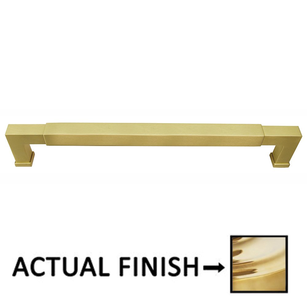 12" Centers Door Pull In Polished Brass Unlacquered