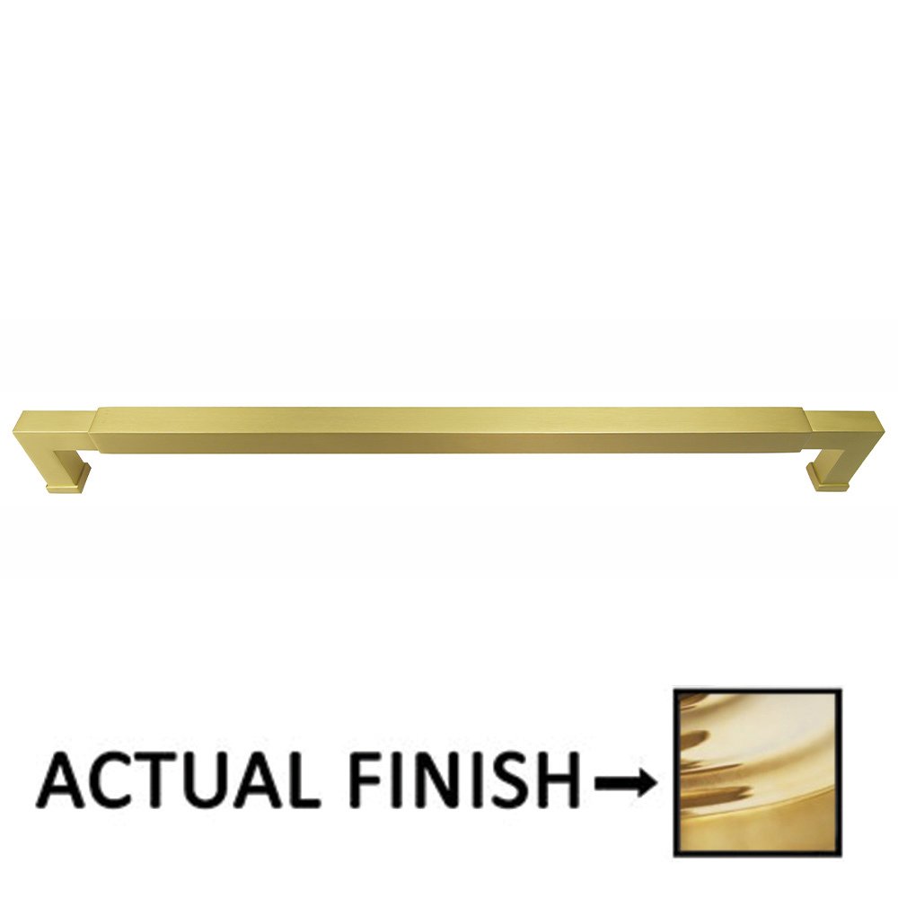 18" Centers Door Pull In Polished Brass Unlacquered