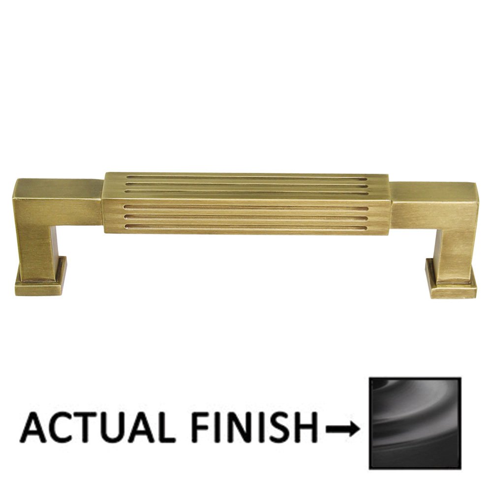 4" Centers Reeded Pull In Oil Rubbed Bronze Lacquered