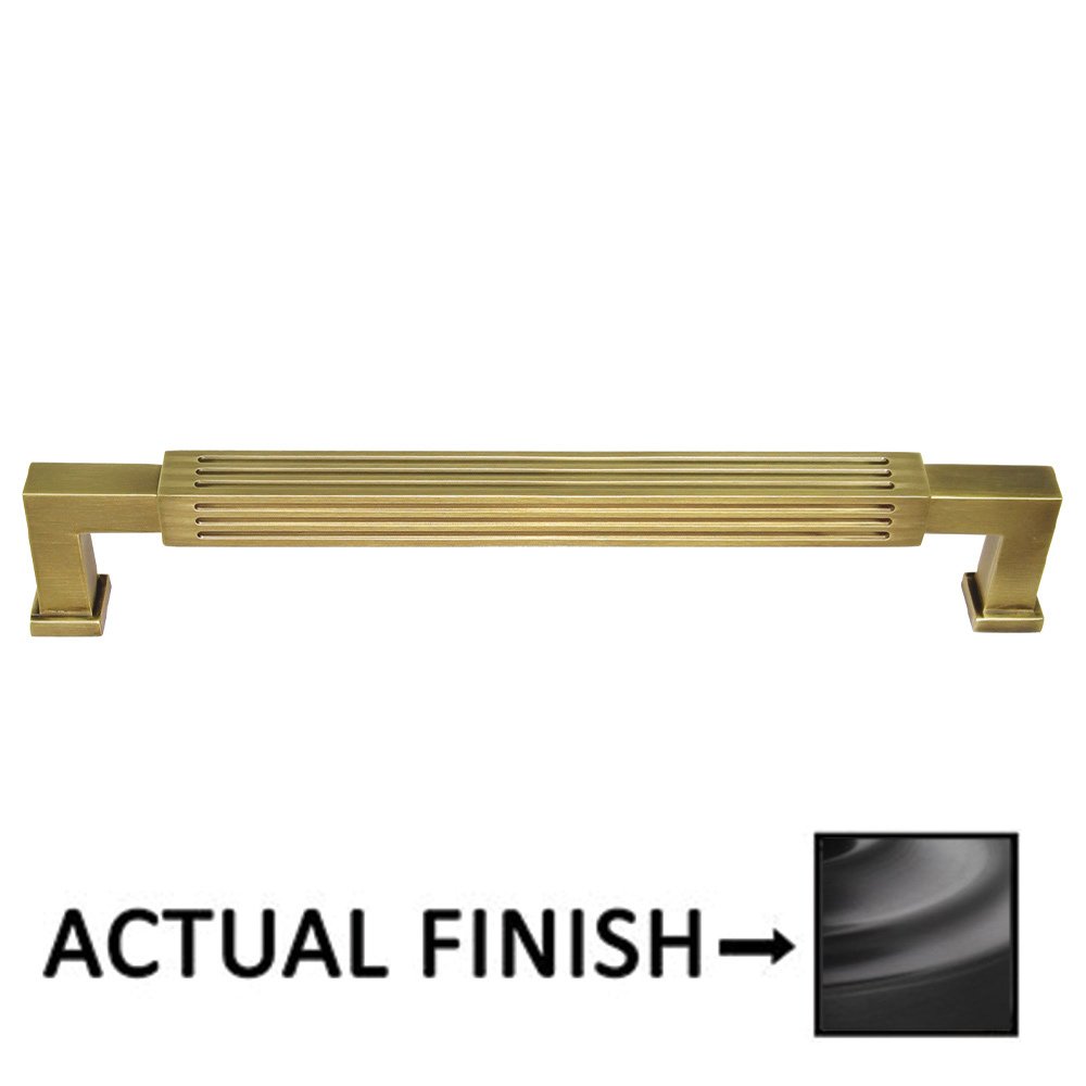 6" Centers Reeded Pull In Oil Rubbed Bronze Lacquered