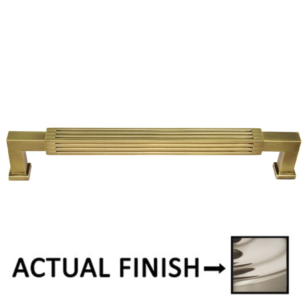 6" Centers Reeded Pull In Polished Nickel Lacquered