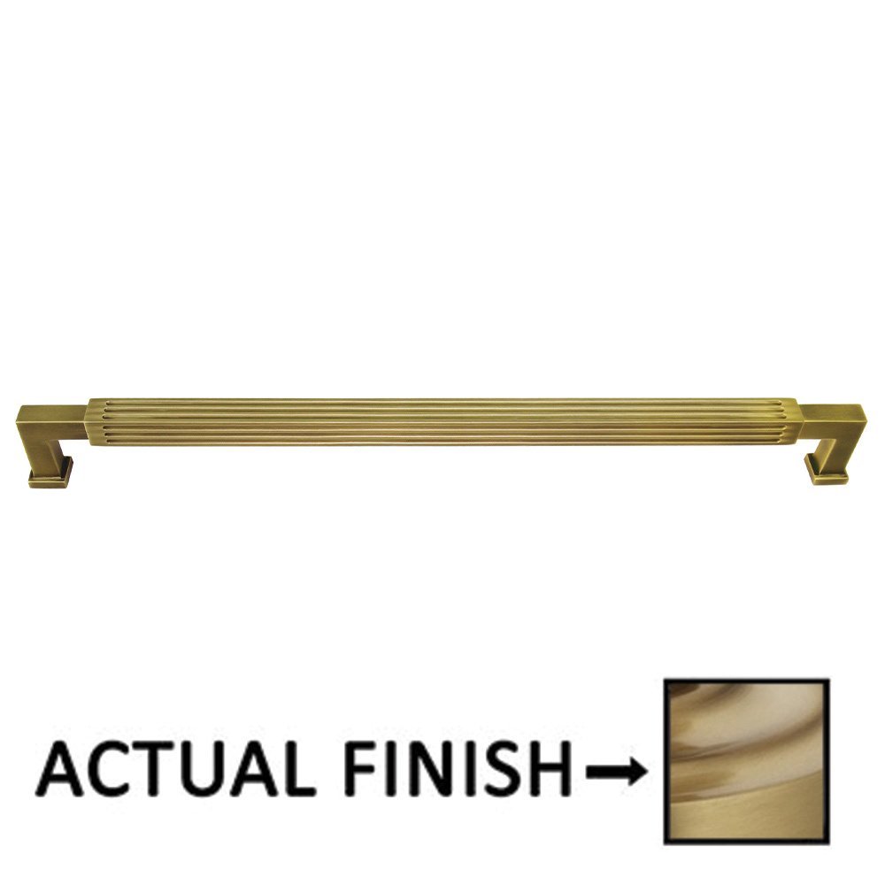 10" Centers Reeded Pull In Satin Brass