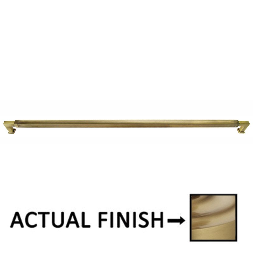 18" Centers Reeded Pull In Satin Brass