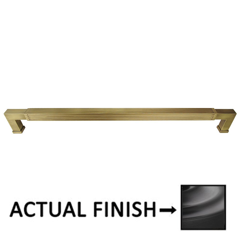 18" Centers Reeded Appliance Pull In Oil Rubbed Bronze Lacquered
