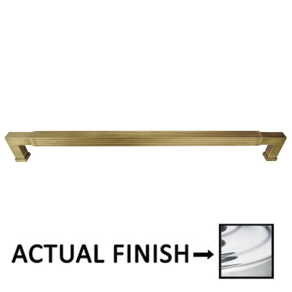 18" Centers Reeded Appliance Pull In Polished Chrome