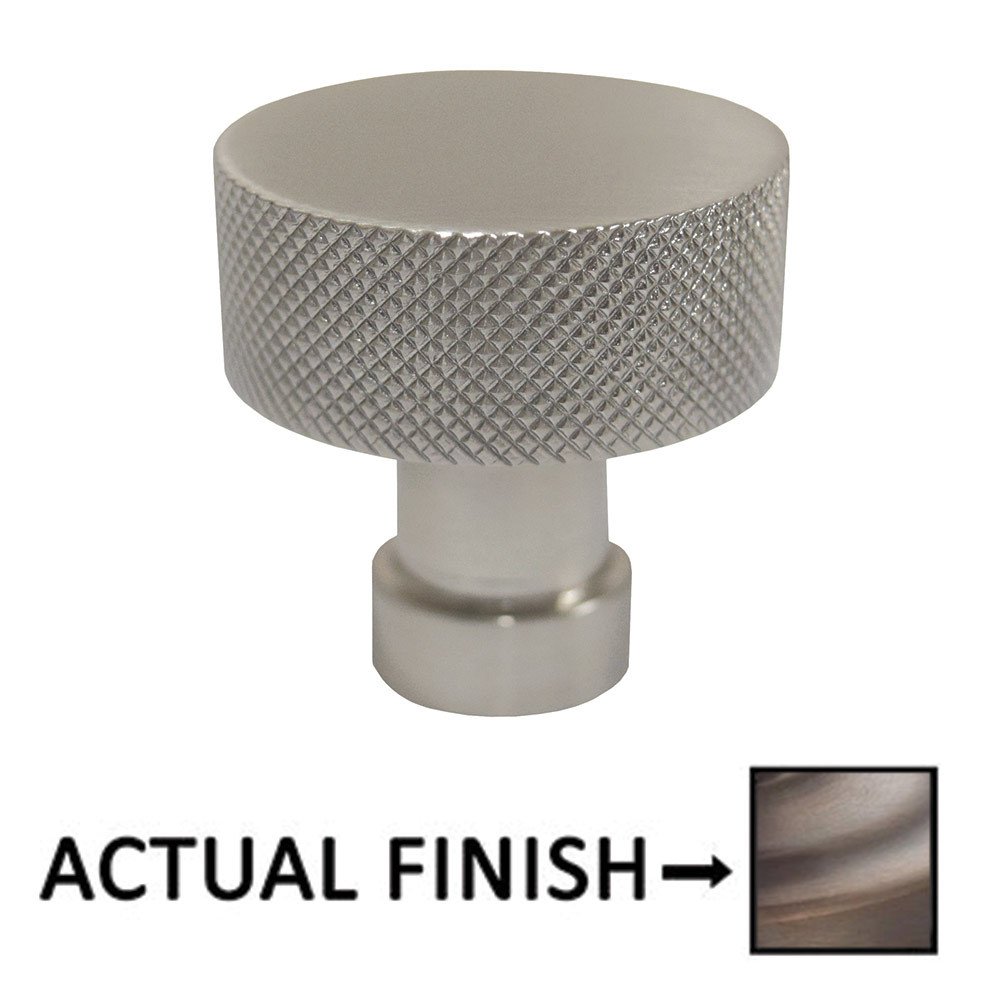 1-1/4" Dia. Knurled Cabinet Knob In Antique Brass Lacquered