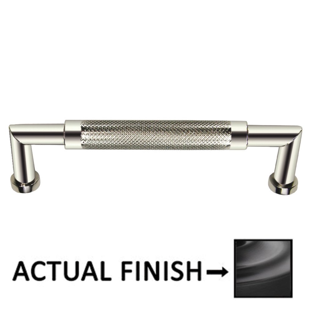 4" Centers Knurled Cabinet Pull In Oil Rubbed Bronze Lacquered