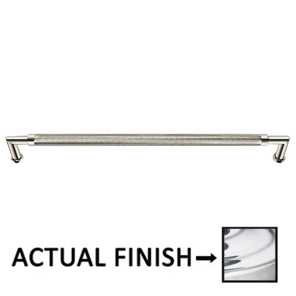 10" Centers Knurled Cabinet Pull In Polished Chrome