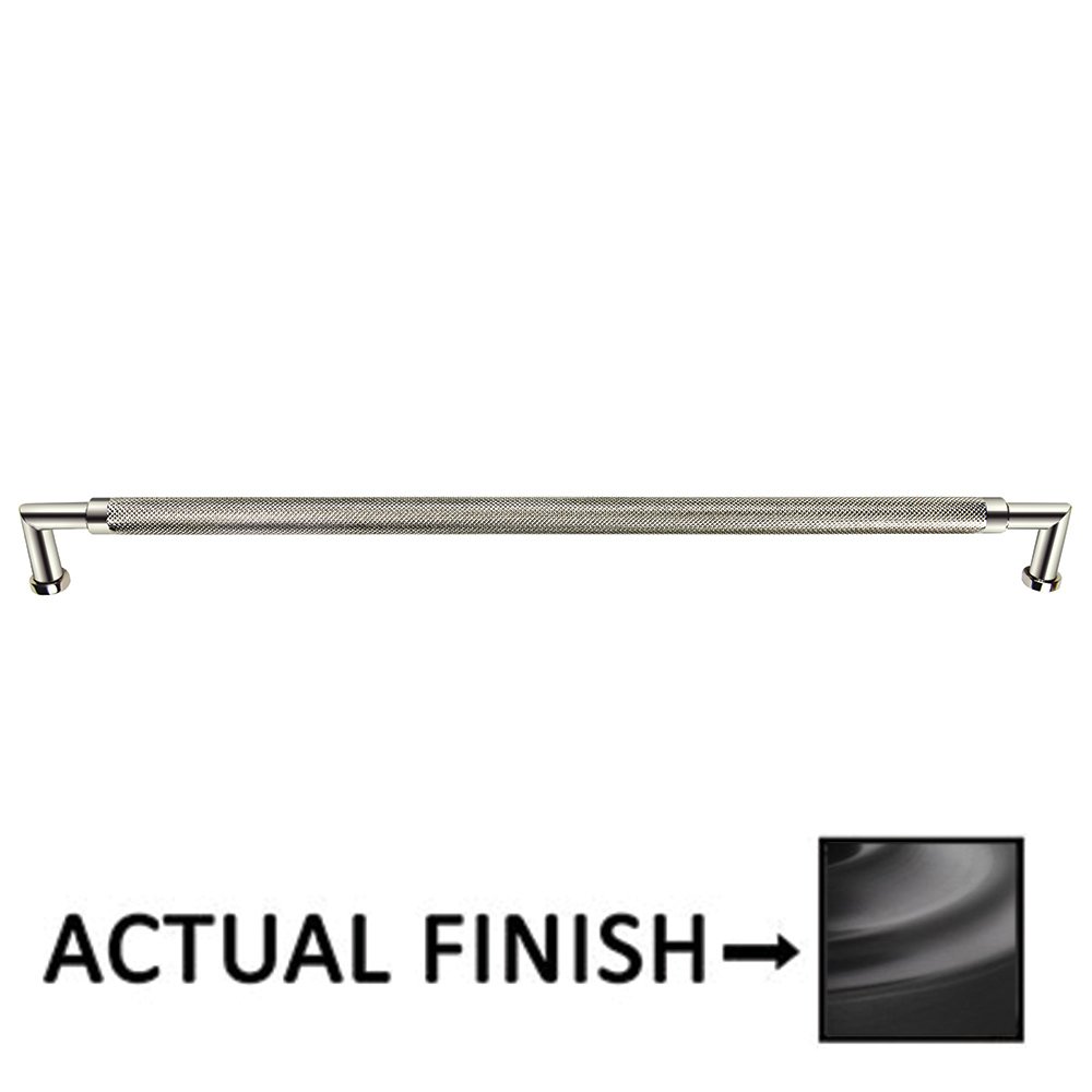 12" Centers Knurled Cabinet Pull In Oil Rubbed Bronze Lacquered