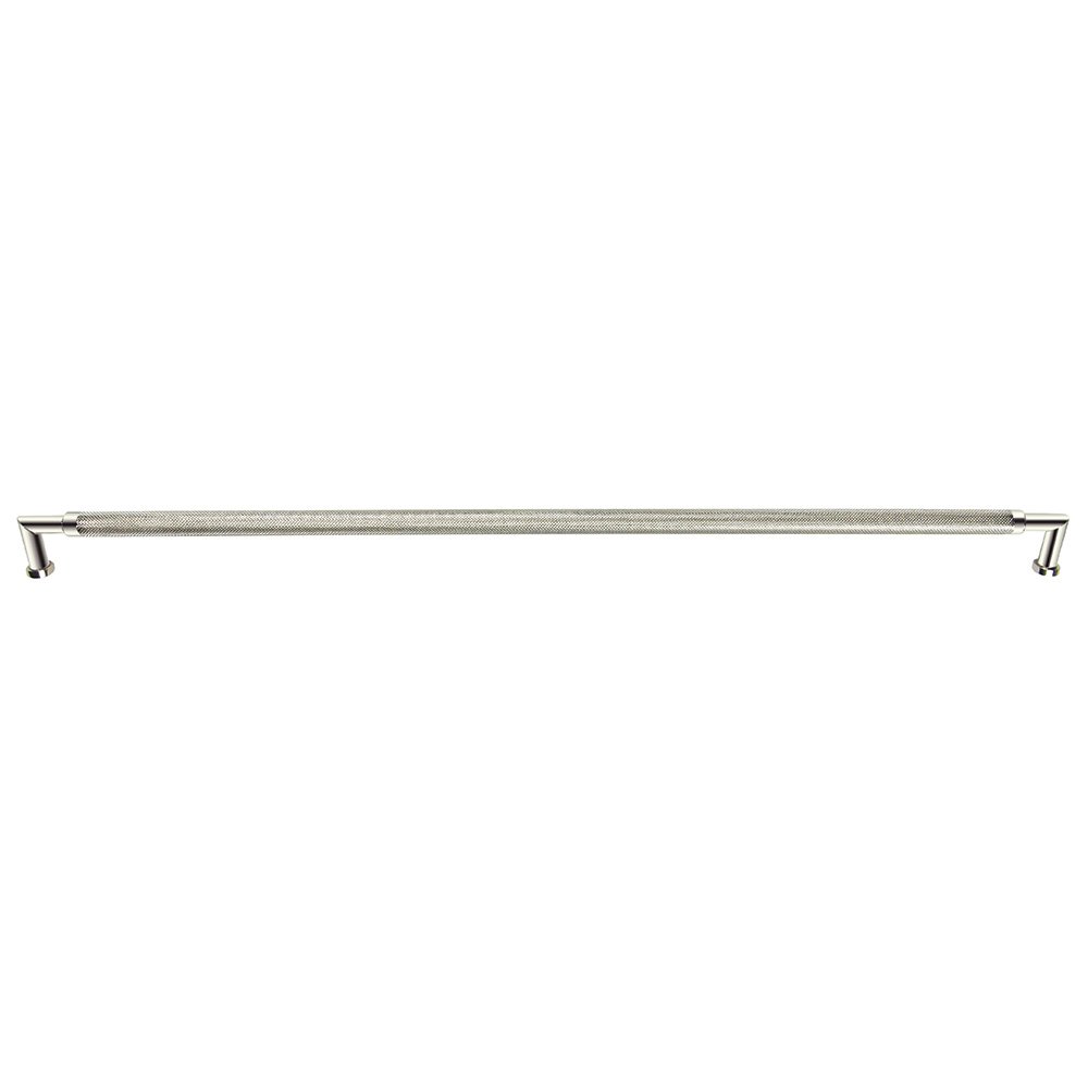 18" Centers Knurled Cabinet Pull In Polished Nickel Lacquered