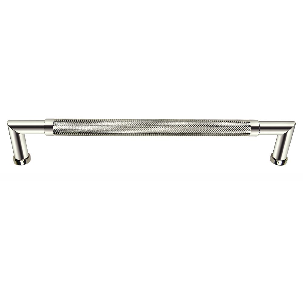 12" Centers Knurled Appliance Pull In Polished Nickel Lacquered