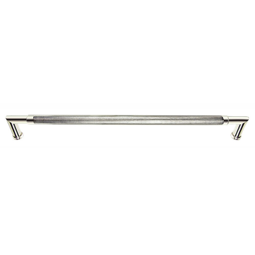 18" Centers Knurled Appliance Pull In Polished Nickel Lacquered