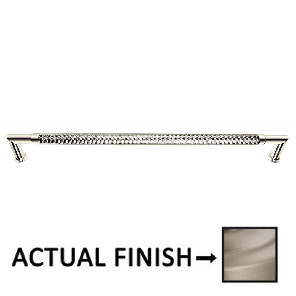 18" Centers Knurled Appliance Pull In Satin Nickel