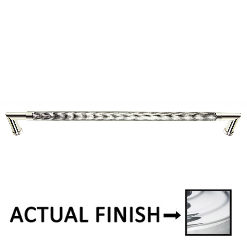 18" Centers Knurled Appliance Pull In Polished Chrome