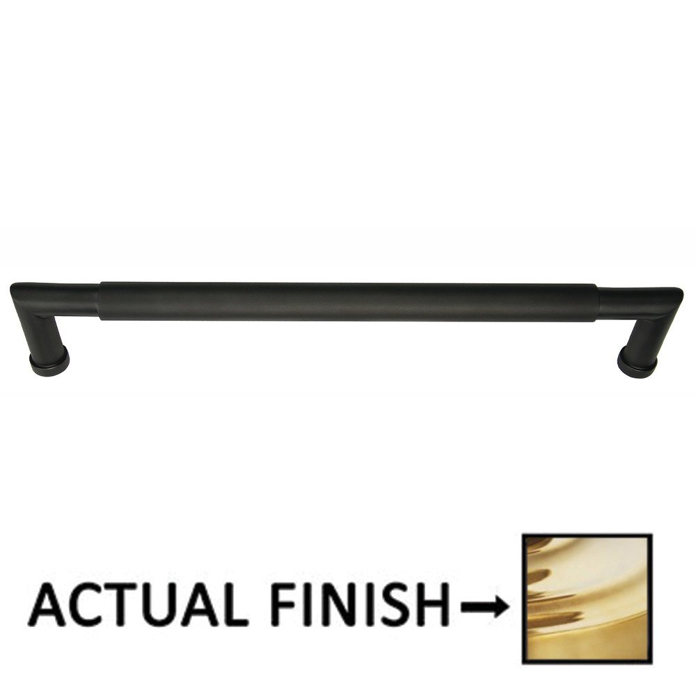 12" Centers Smooth Appliance Pull In Polished Brass Unlacquered