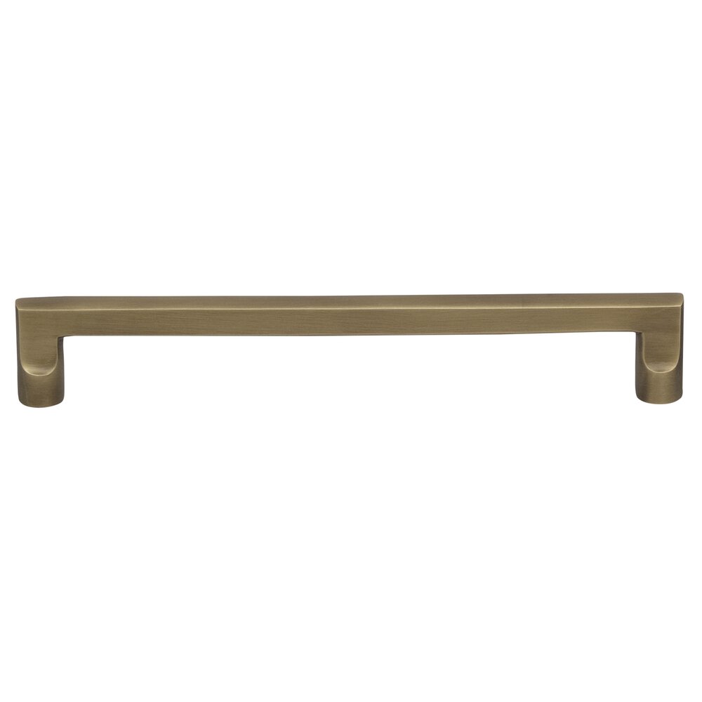 8" Centers Wedge Cabinet Pull in Antique Brass Lacquered