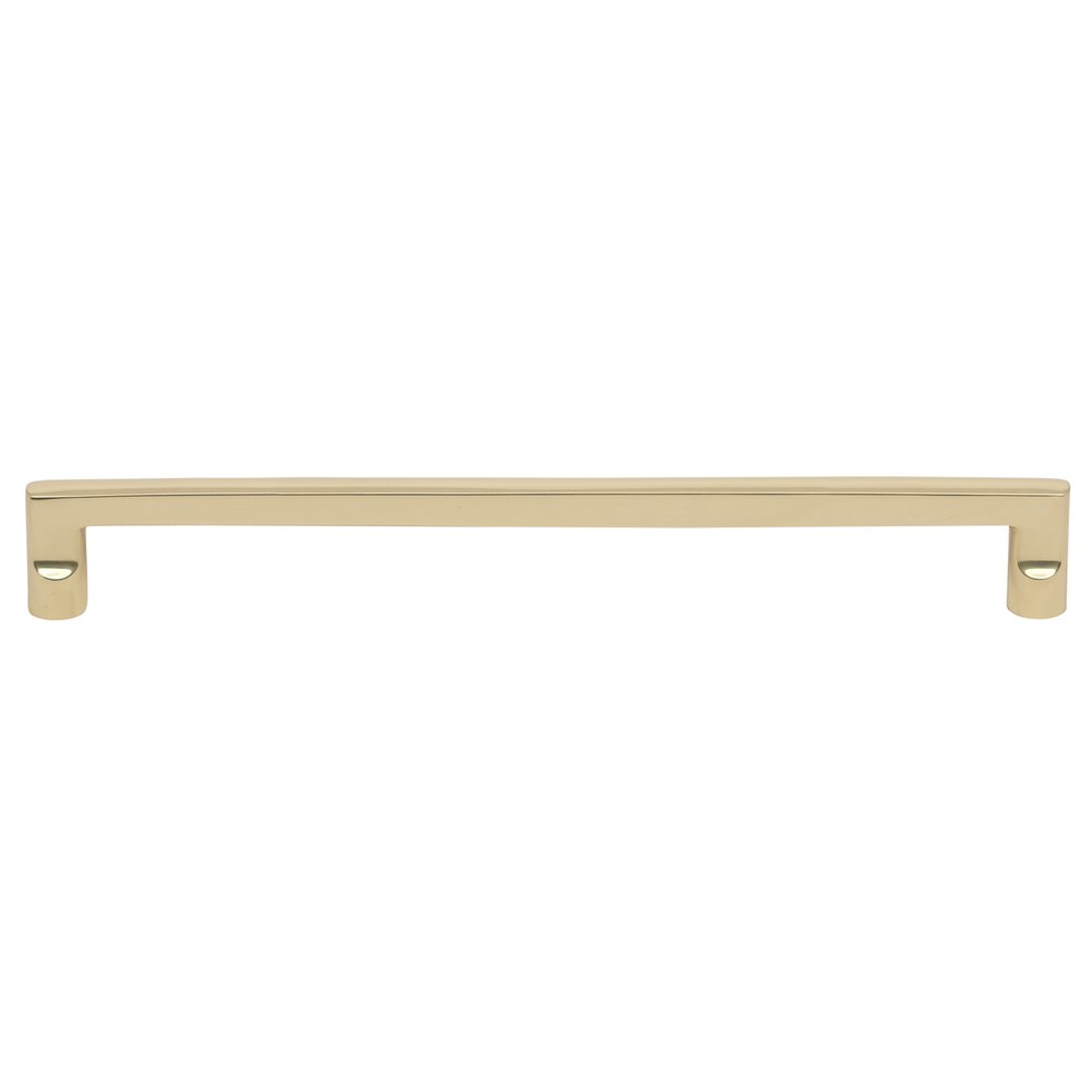 10" Centers Wedge Cabinet Pull in Polished Brass Unlacquered