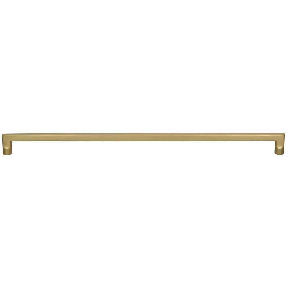 18" Centers Wedge Cabinet Pull in Satin Brass Lacquered