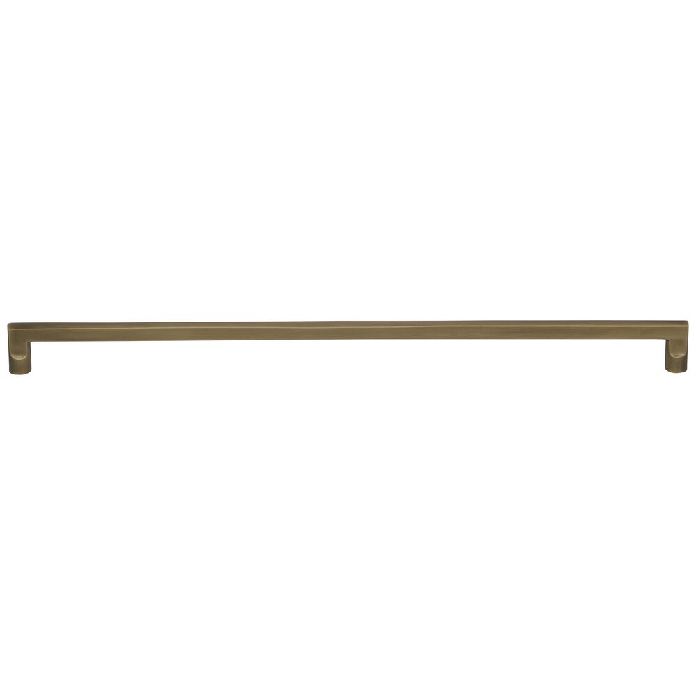 18" Centers Wedge Cabinet Pull in Antique Brass Lacquered