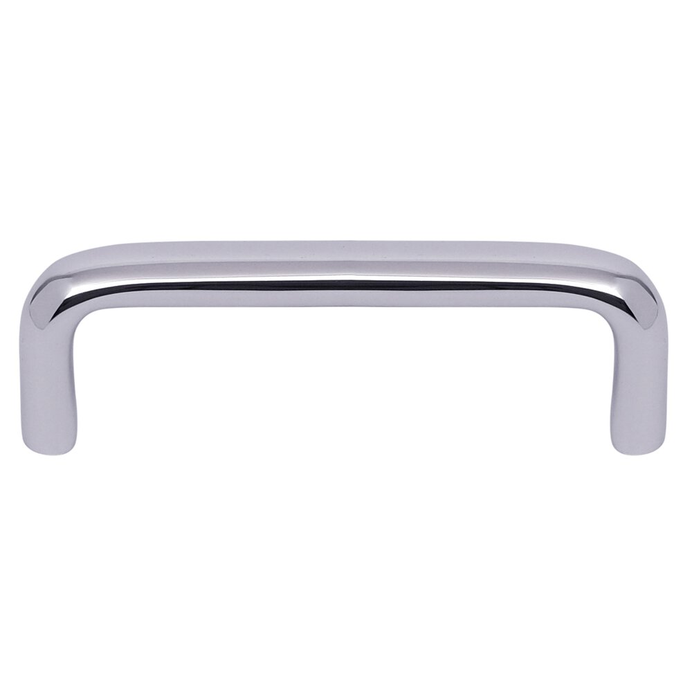 4" Centers Oval Cabinet Pull  in Polished Chrome