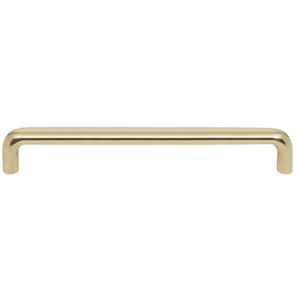12" Centers Oval Appliance Pull in Polished Brass Unlacquered