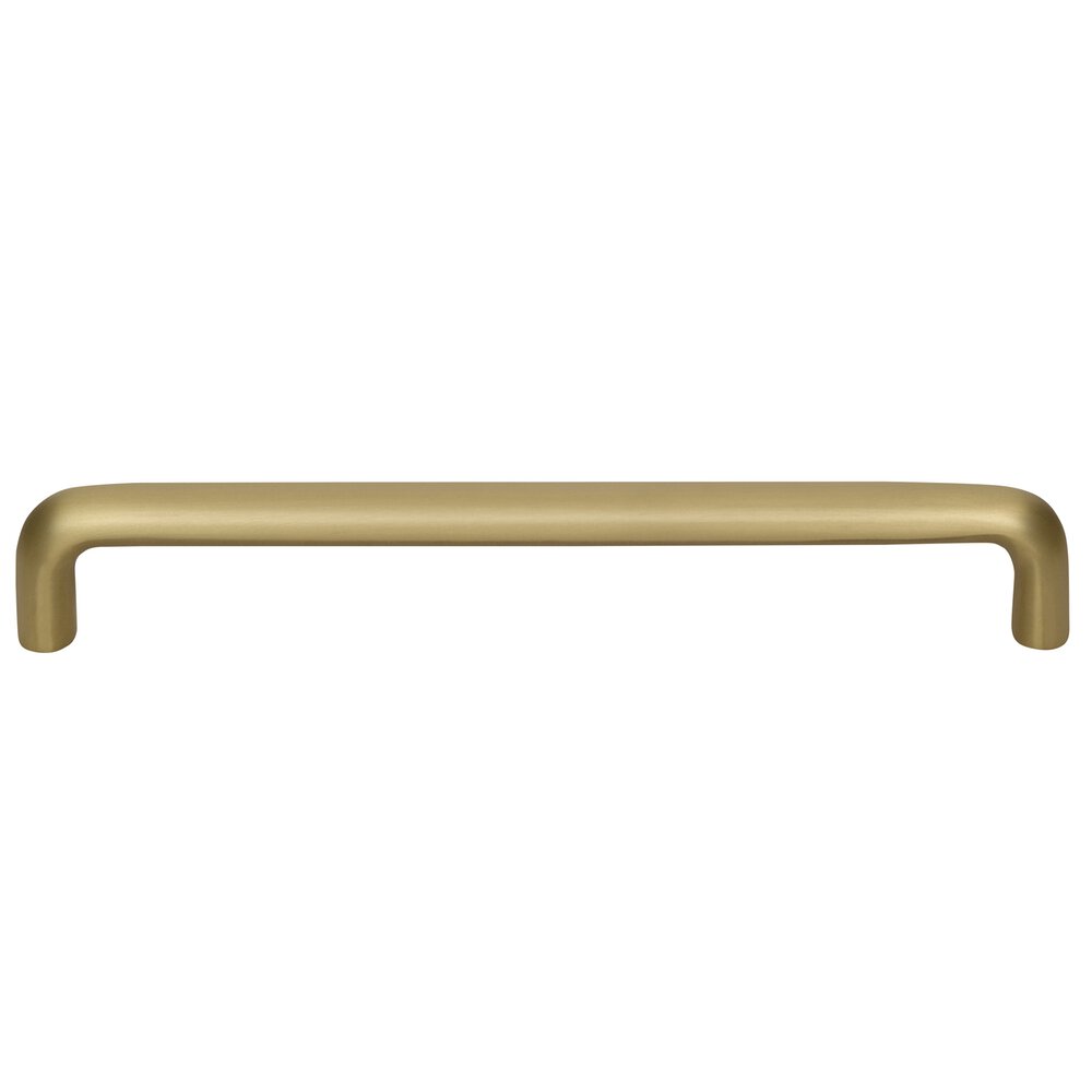 12" Centers Oval Appliance Pull in Satin Brass Lacquered