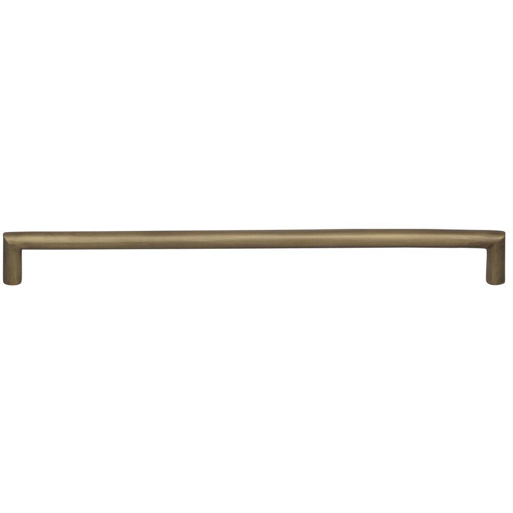 12" Centers Miter Cabinet Pull in Antique Brass Lacquered