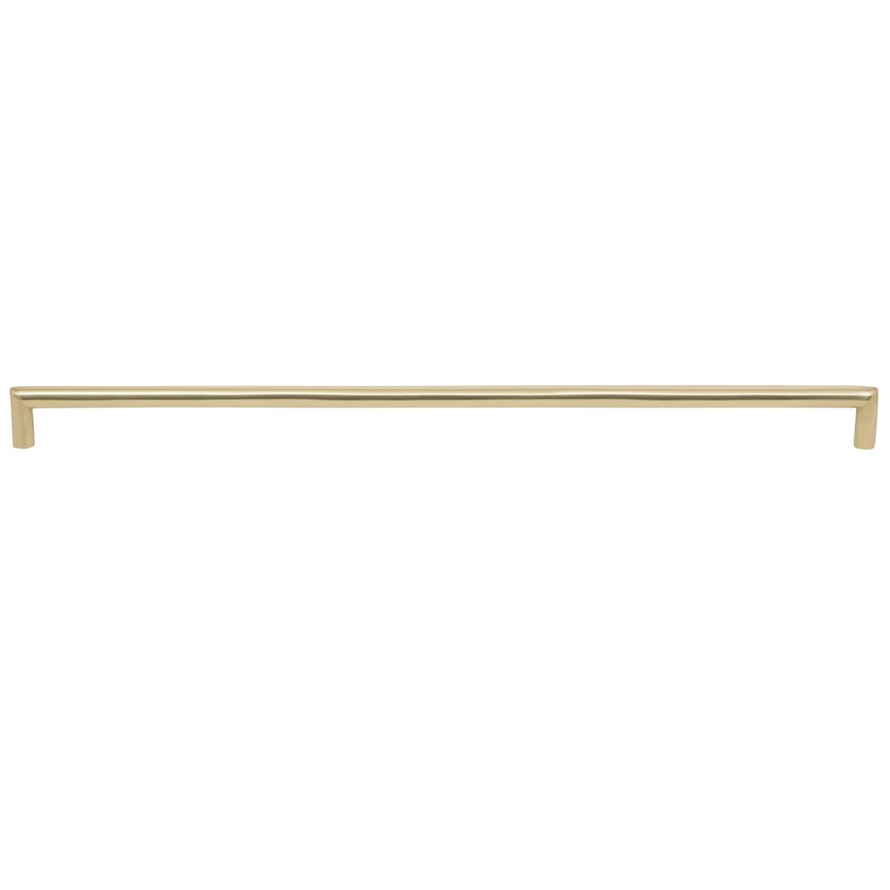 18" Centers Miter Cabinet Pull in Polished Brass Unlacquered