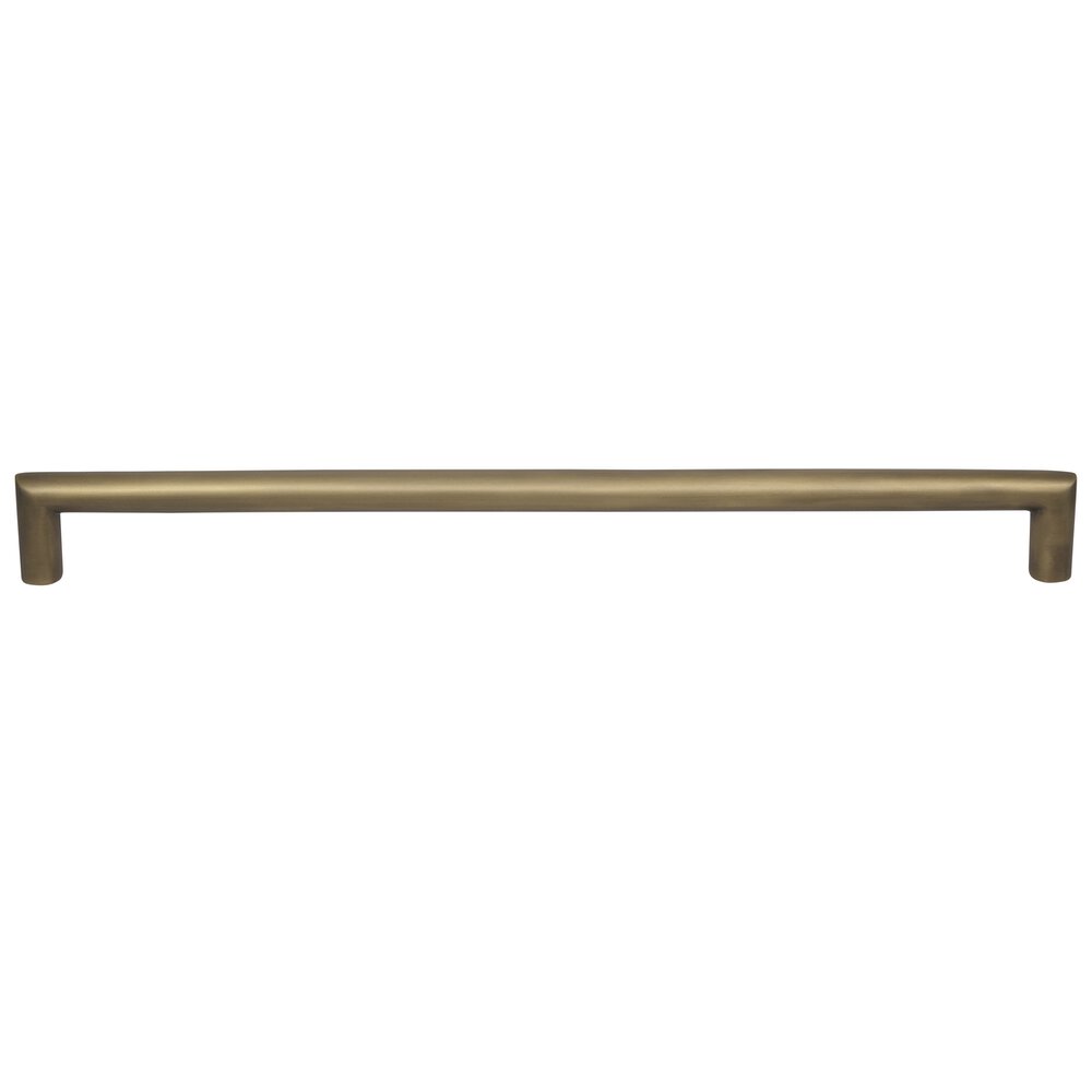 18" Centers Miter Appliance Pull in Antique Brass Lacquered