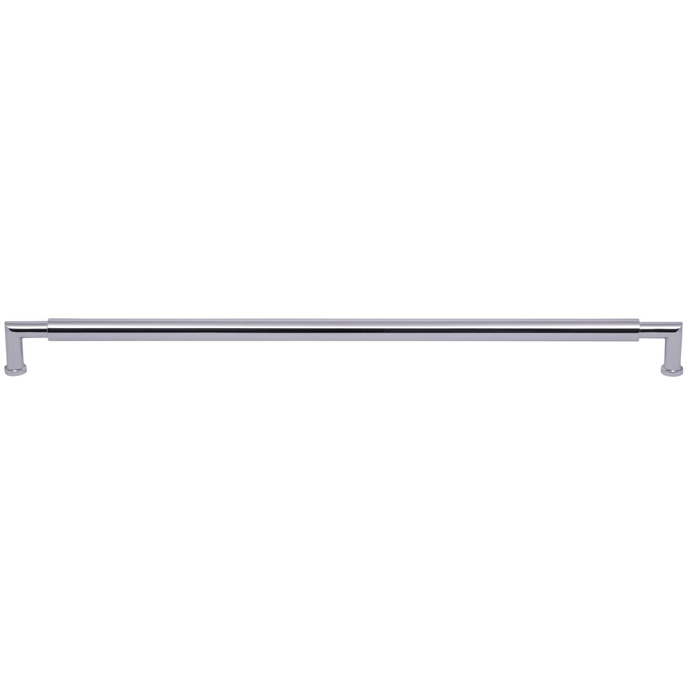 18" Centers Plain Cabinet Pull in Polished Chrome