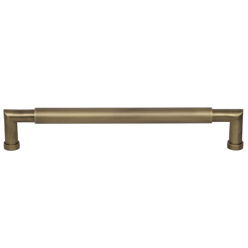 12" Centers Plain Appliance Pull in Antique Brass Lacquered