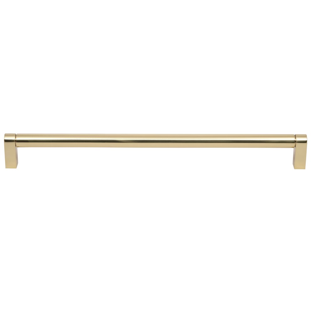 18" Centers Plain Appliance Pull in Polished Brass Unlacquered