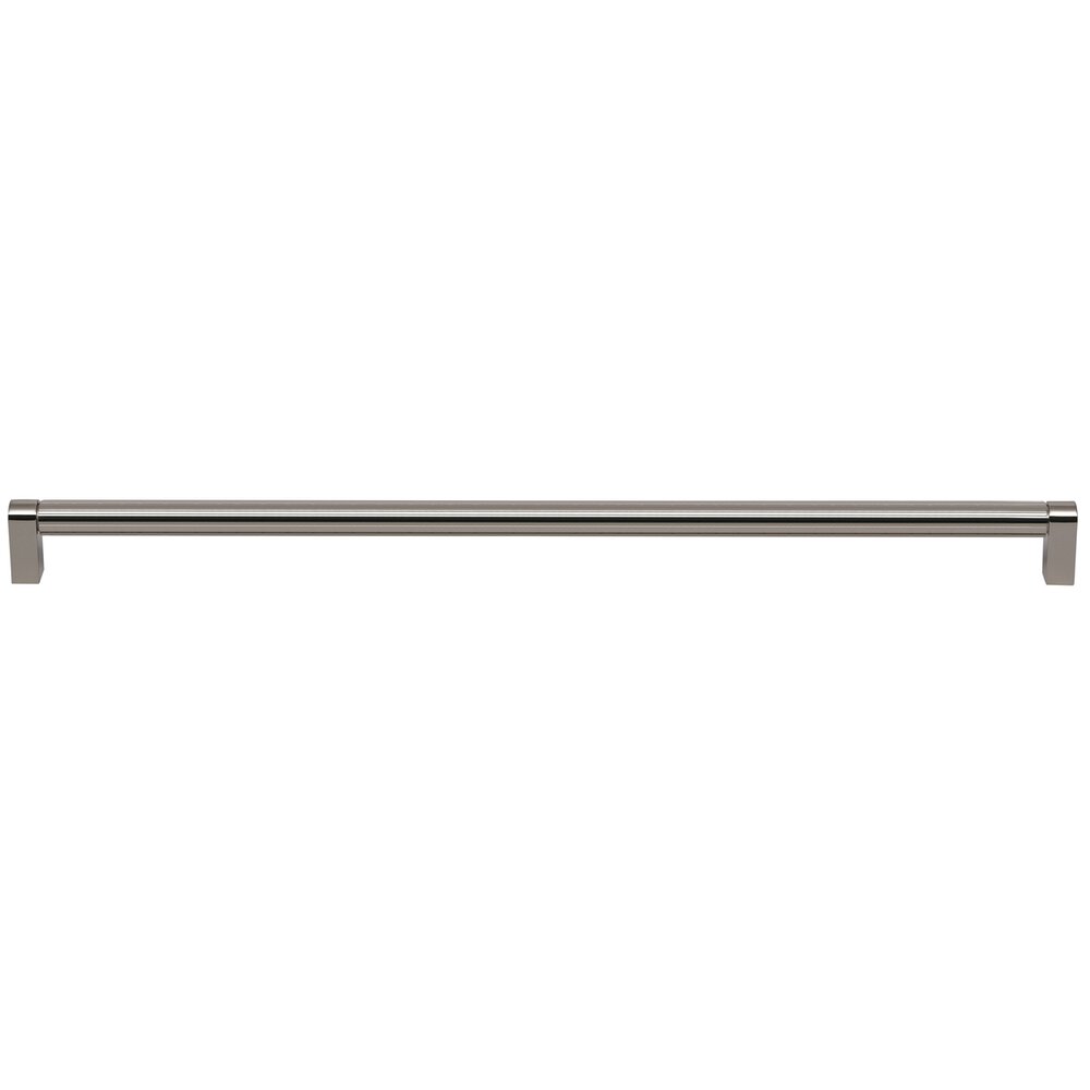 18" Centers Grooved Cabinet Pull in Polished Nickel Lacquered