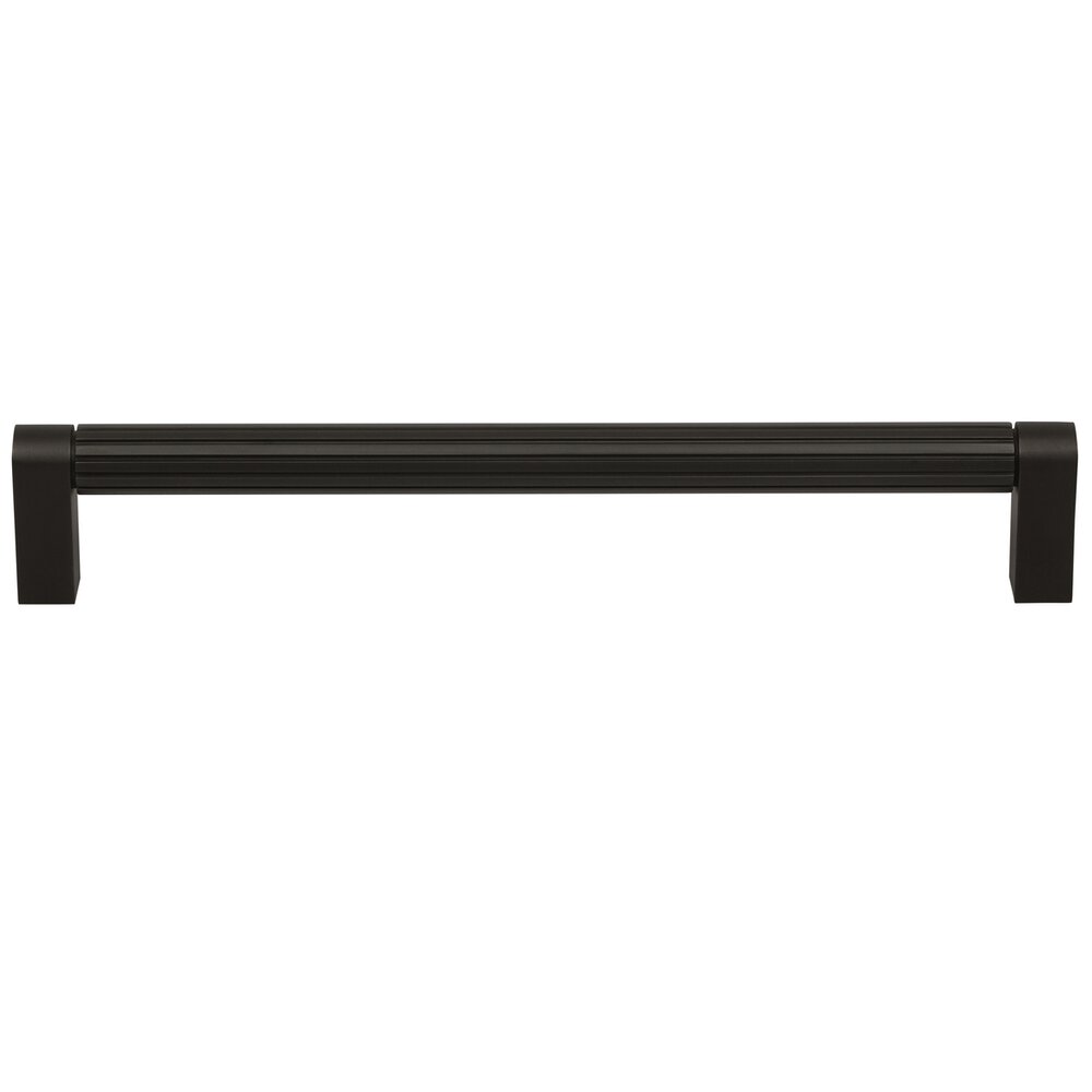 12" Centers Grooved Appliance Pull in Oil Rubbed Bronze Lacquered