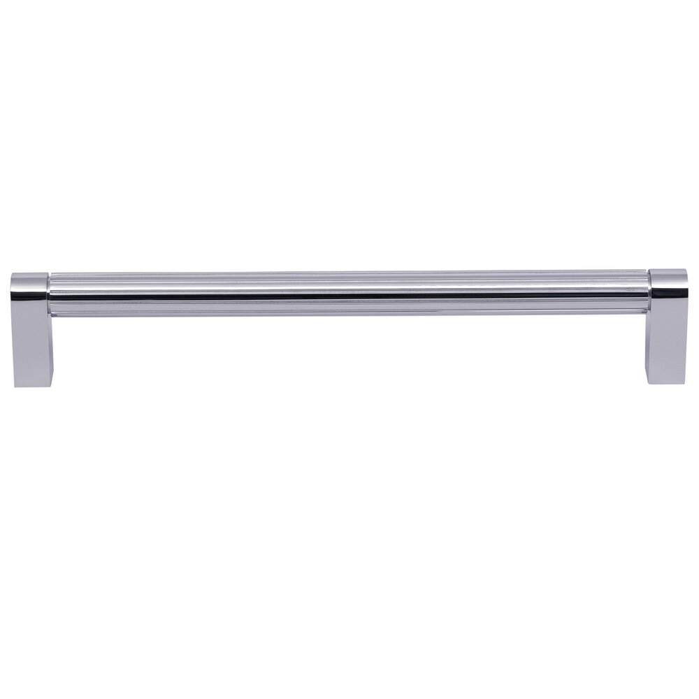 12" Centers Grooved Appliance Pull in Polished Chrome