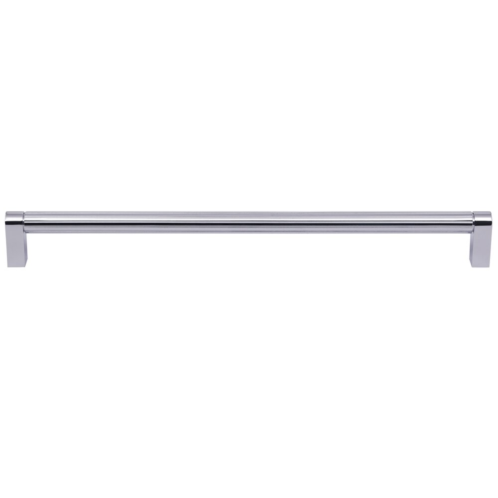 18" Centers Grooved Appliance Pull in Polished Chrome