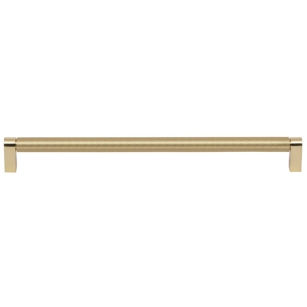 12" Centers Spiral Cabinet Pull in Polished Brass Unlacquered