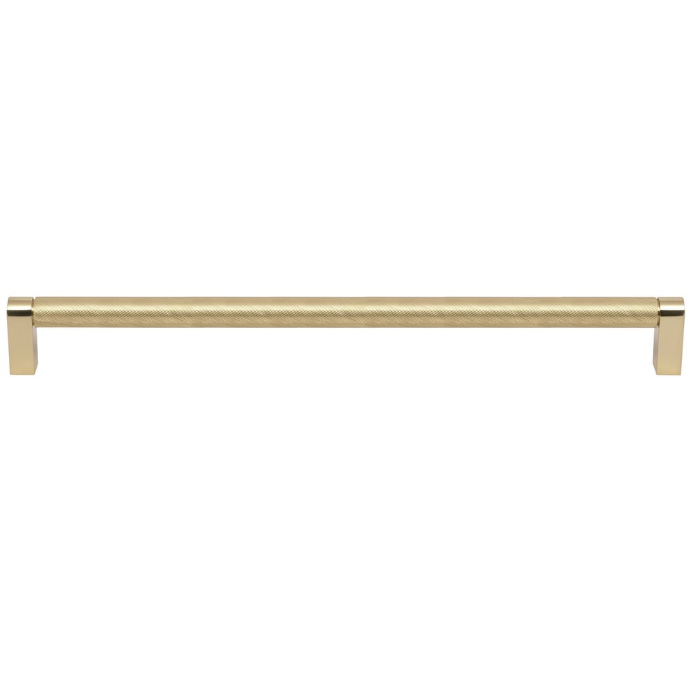 18" Centers Spiral Appliance Pull in Polished Brass Unlacquered