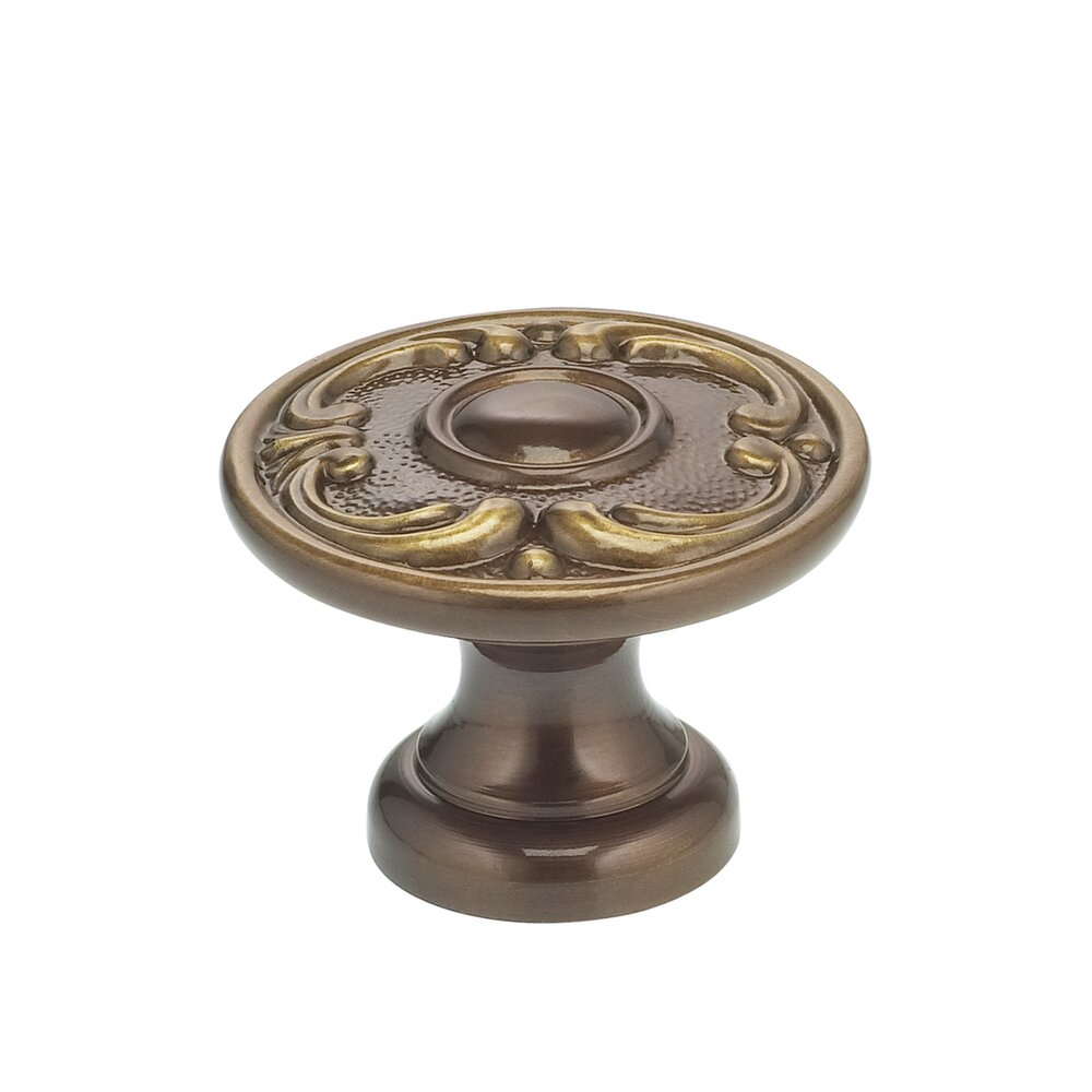 1 5/16" Circle and Scroll Knob Shaded Bronze Lacquered