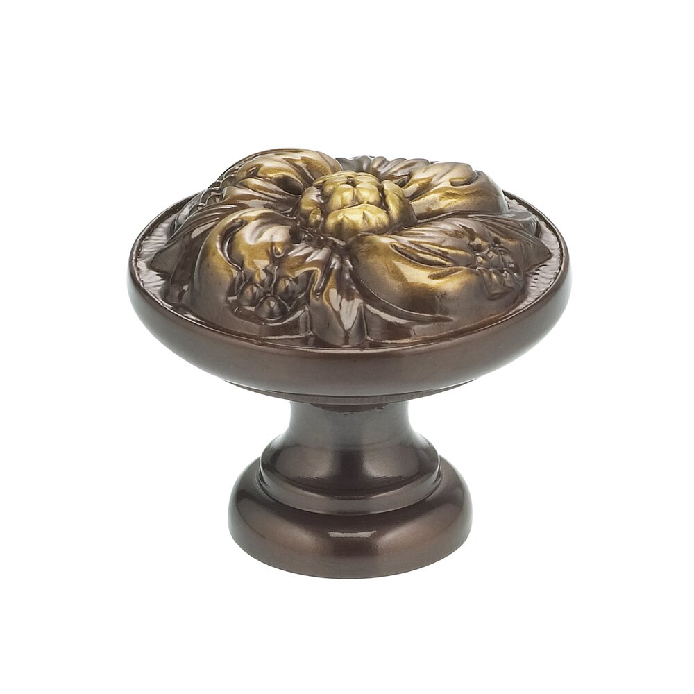 1 5/8" Flower Knob Shaded Bronze Lacquered