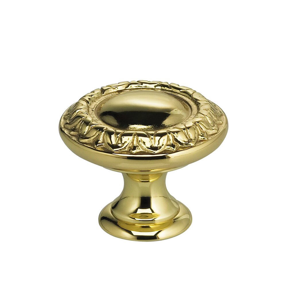 1" Border Knob Polished Brass Lacquered