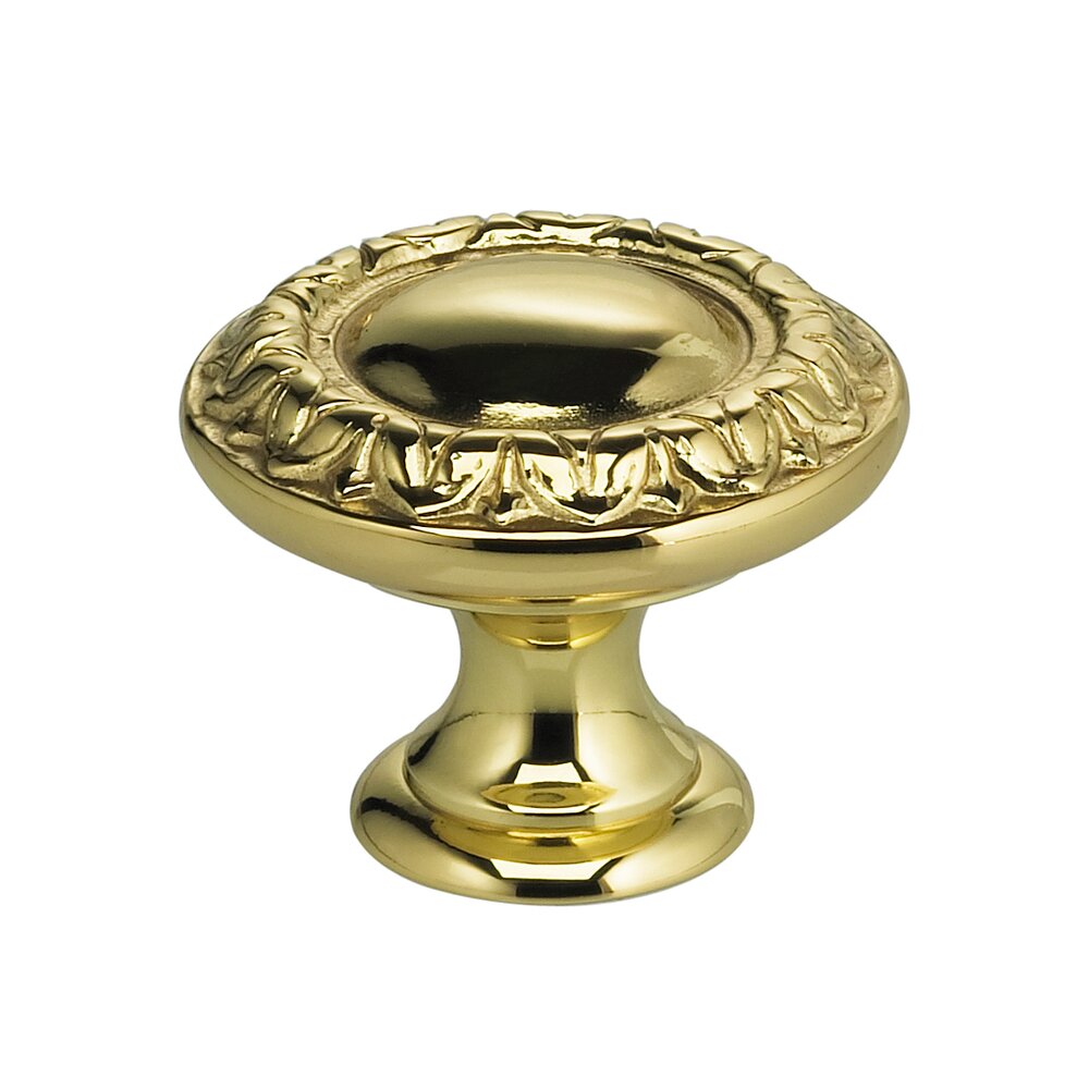 1 9/16" Border Knob Polished Brass Lacquered