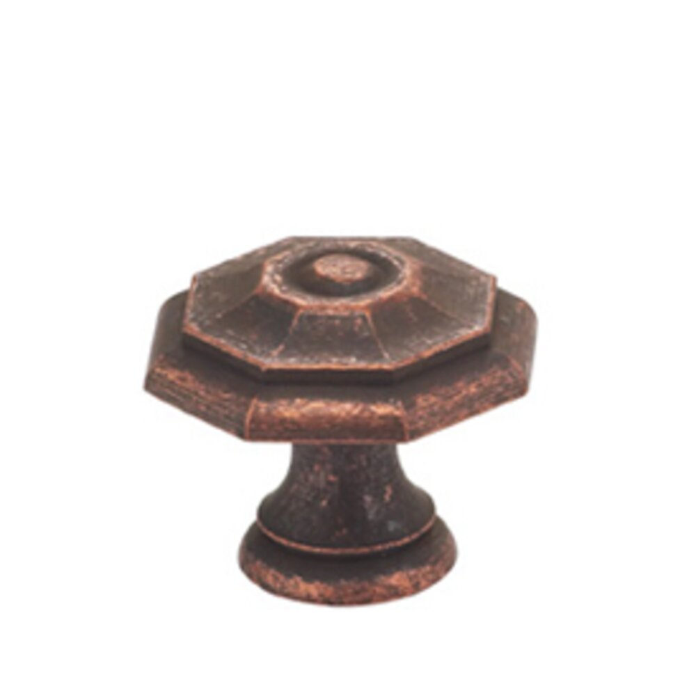 1" Octagonal Knob Vintage Copper
