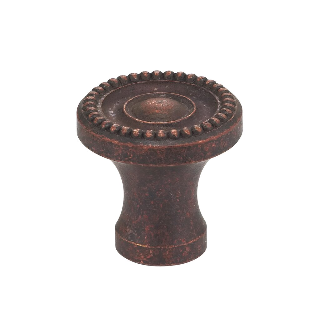 1 1/4" Beaded Knob Vintage Copper